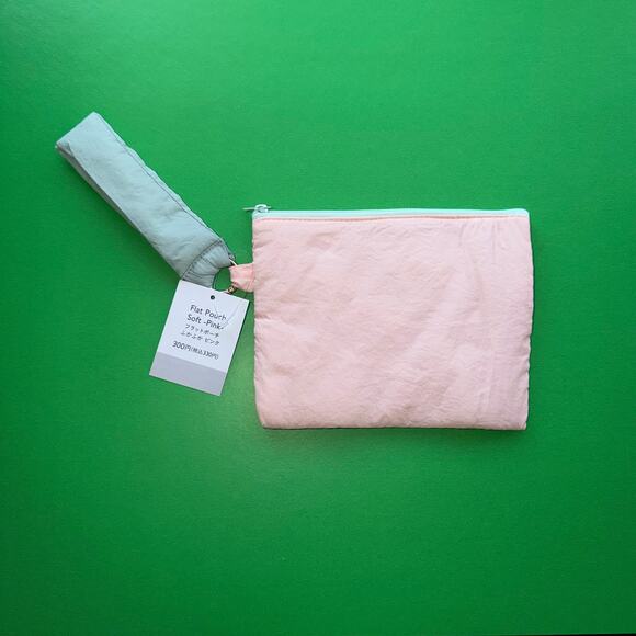 Japan Soft Pink Puffy Poof Chunky Tote Bag Purse Wristlet Set Whimsy 90s Daiso - Picture 2 of 7